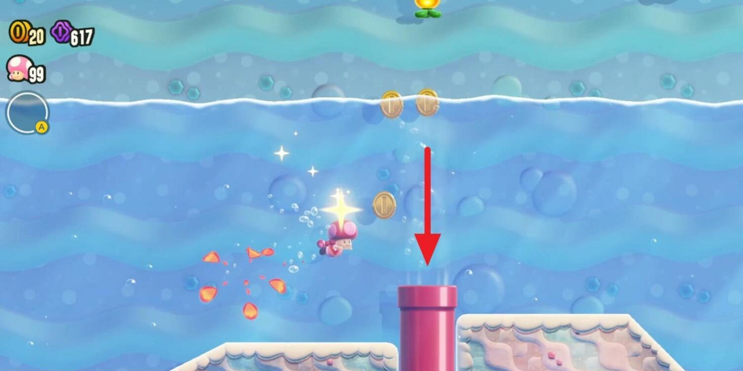 《超級瑪利歐驚奇》海岸洞窟全紫幣收集 《超級瑪利歐驚奇》海岸洞窟全紫幣收集