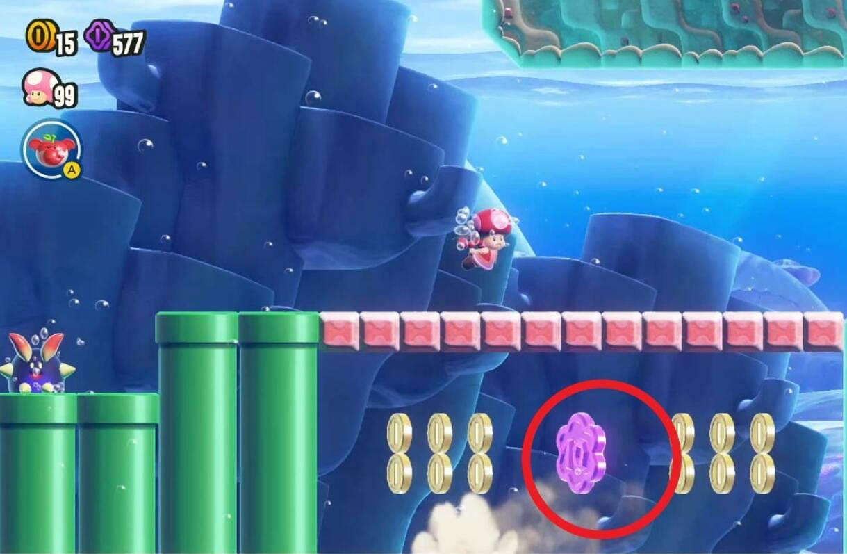 《超級瑪利歐驚奇》海蹬的地盤全紫幣收集 《超級瑪利歐驚奇》海蹬的地盤全紫幣收集