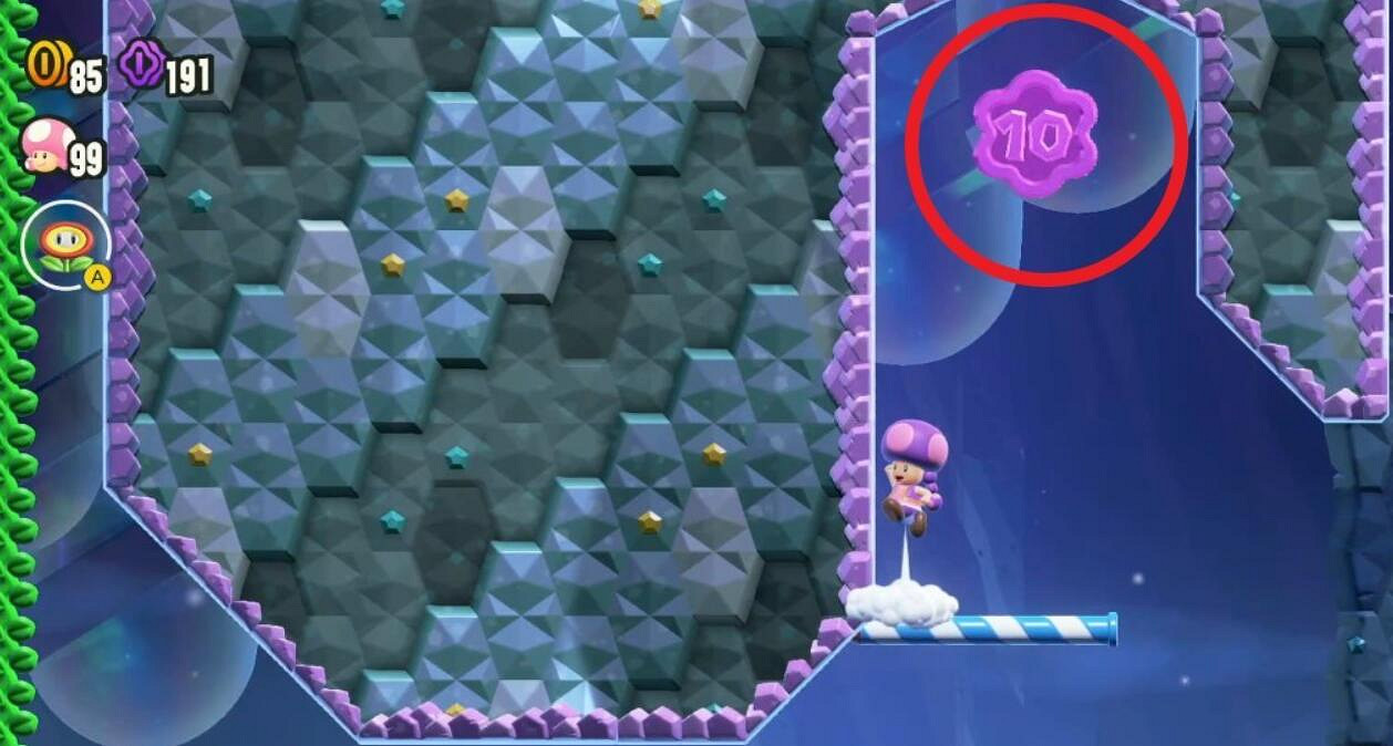 《超級瑪利歐驚奇》吹箭仔的巢穴全紫幣收集 《超級瑪利歐驚奇》吹箭仔的巢穴全紫幣收集