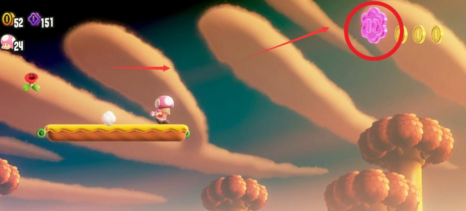 《超級瑪利歐驚奇》帽子降落傘Lv.1全紫幣收集 《超級瑪利歐驚奇》帽子降落傘Lv.1全紫幣收集