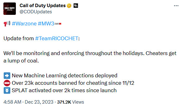 狠狠發力！動視一個月封禁23000個《COD》作弊帳號