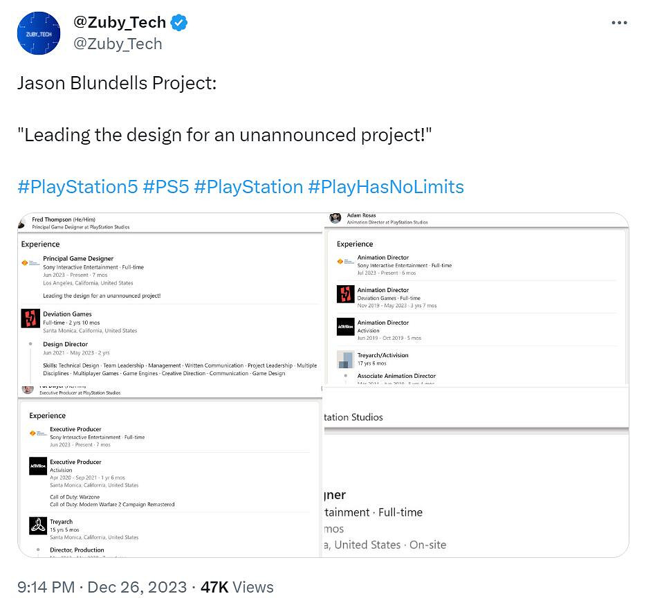 索尼可能在組建新工作室 前Deviation Games員工加入 索尼可能在組建新工作室 前Deviation Games員工加入