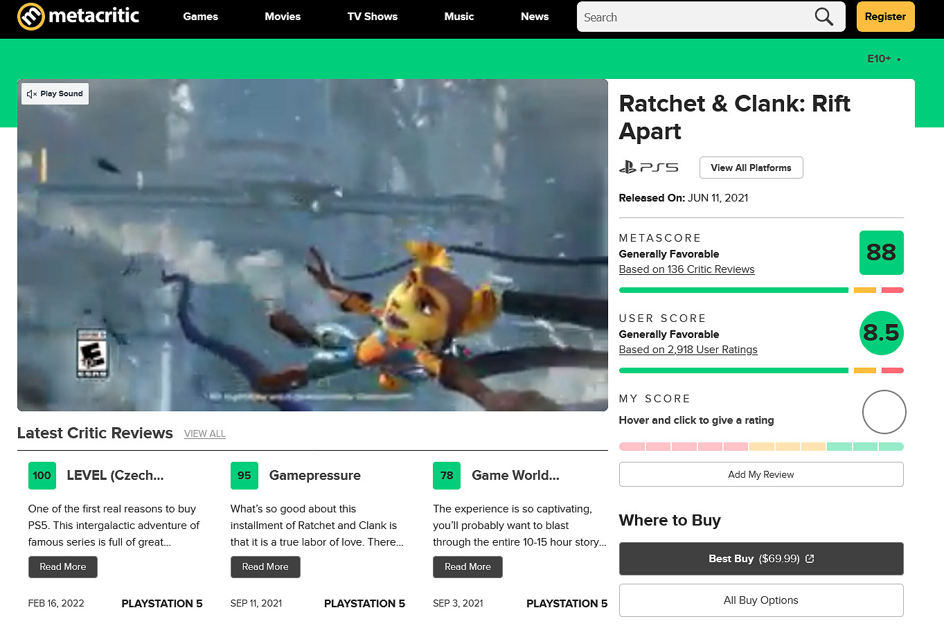 索尼第一方銷量洩露 《拉捷特與克拉克：分離》賣出397萬份