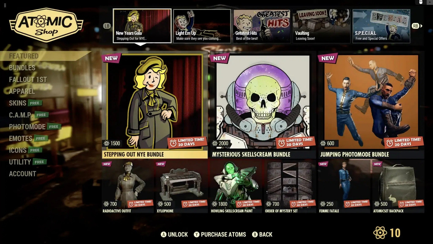 《輻射76》原子商店周更新上線:值得購買的商品推薦 《輻射76》原子商店周更新上線:值得購買的商品推薦