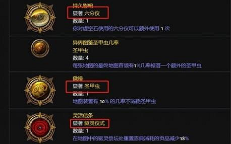 《流亡黯道》異界地圖天賦神器使用方法