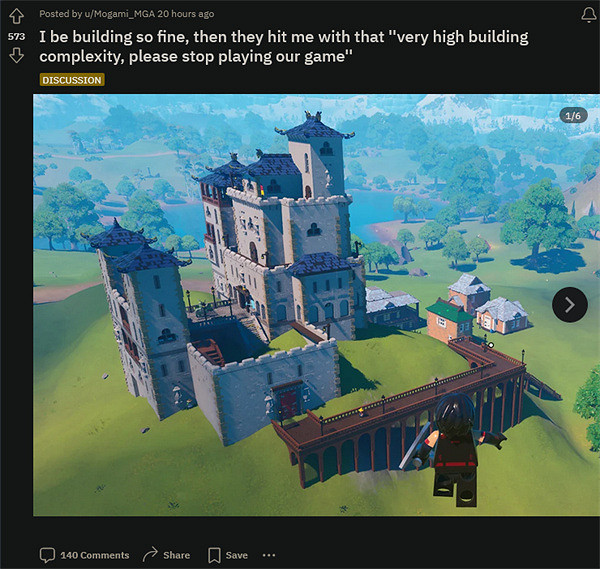 《樂高堡壘之夜》建造上限太低引大量建築大佬不滿