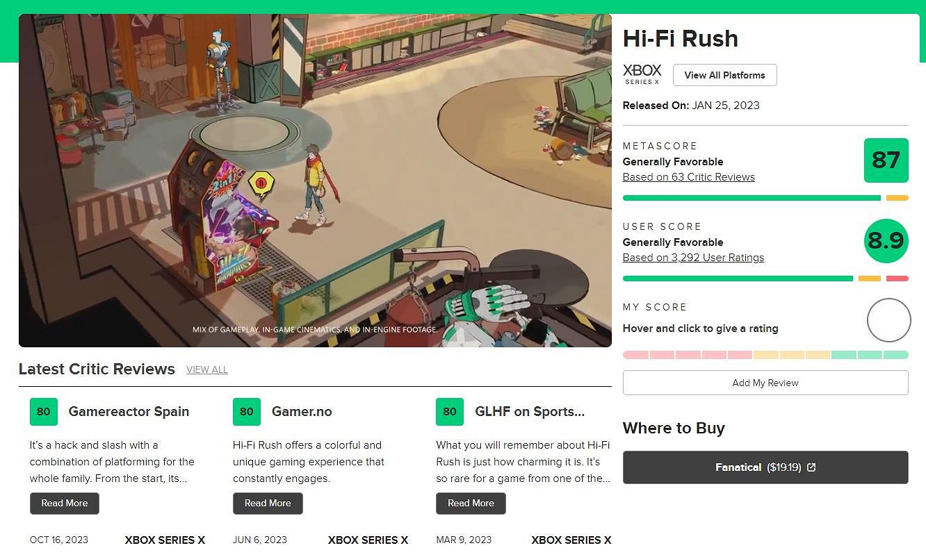 《完美音浪》成為2023年Xbox評分最高的第一方作品