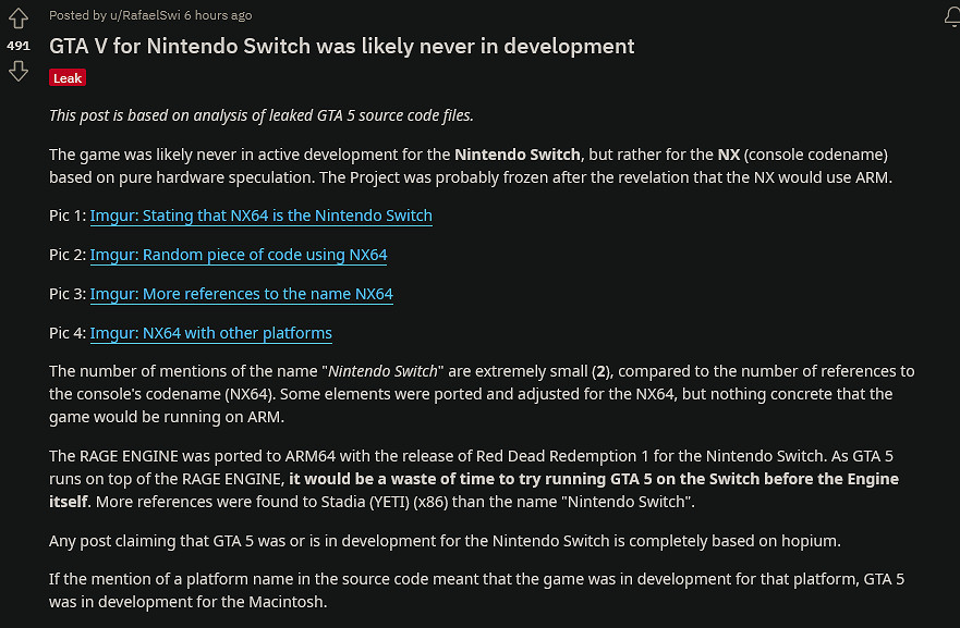 《GTA5》程式原始碼暗示Switch版?分析稱可能性不高 《GTA5》程式原始碼暗示Switch版?分析稱可能性不高