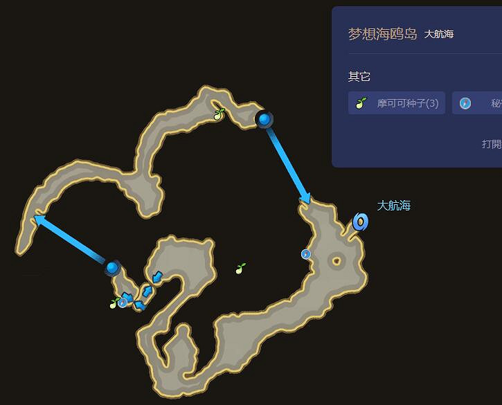 《命運方舟》夢想海鷗島摩可可位置攻略