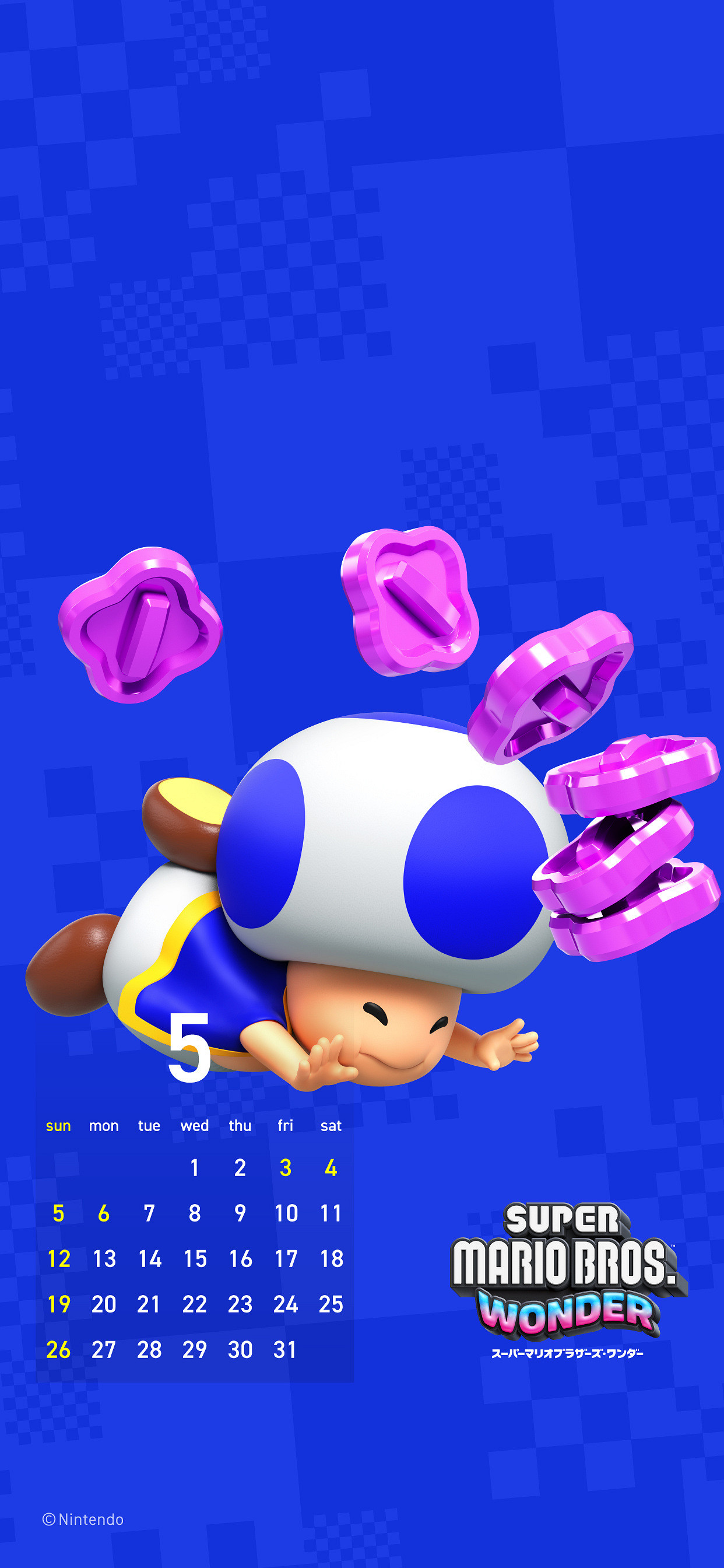 《超級瑪利歐兄弟:驚奇》官網更新2024年日曆壁紙! 《超級瑪利歐兄弟:驚奇》官網更新2024年日曆壁紙!