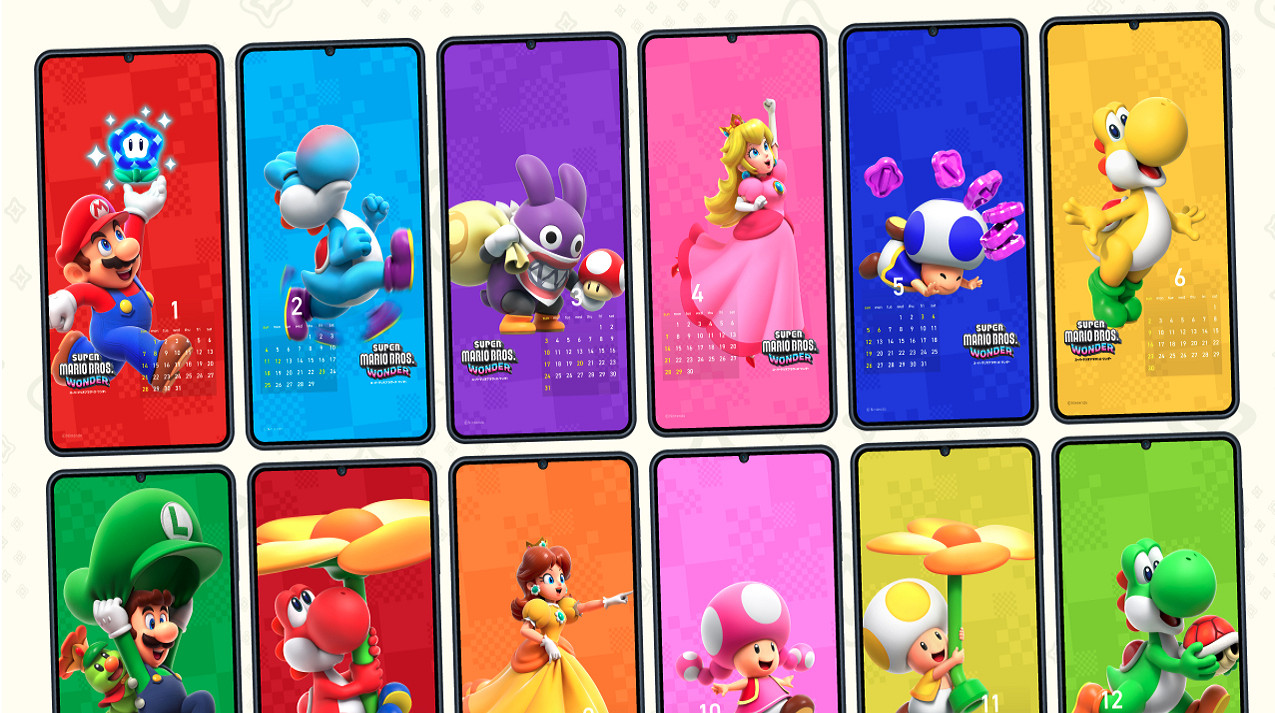 《超級瑪利歐兄弟:驚奇》官網更新2024年日曆壁紙! 《超級瑪利歐兄弟:驚奇》官網更新2024年日曆壁紙!