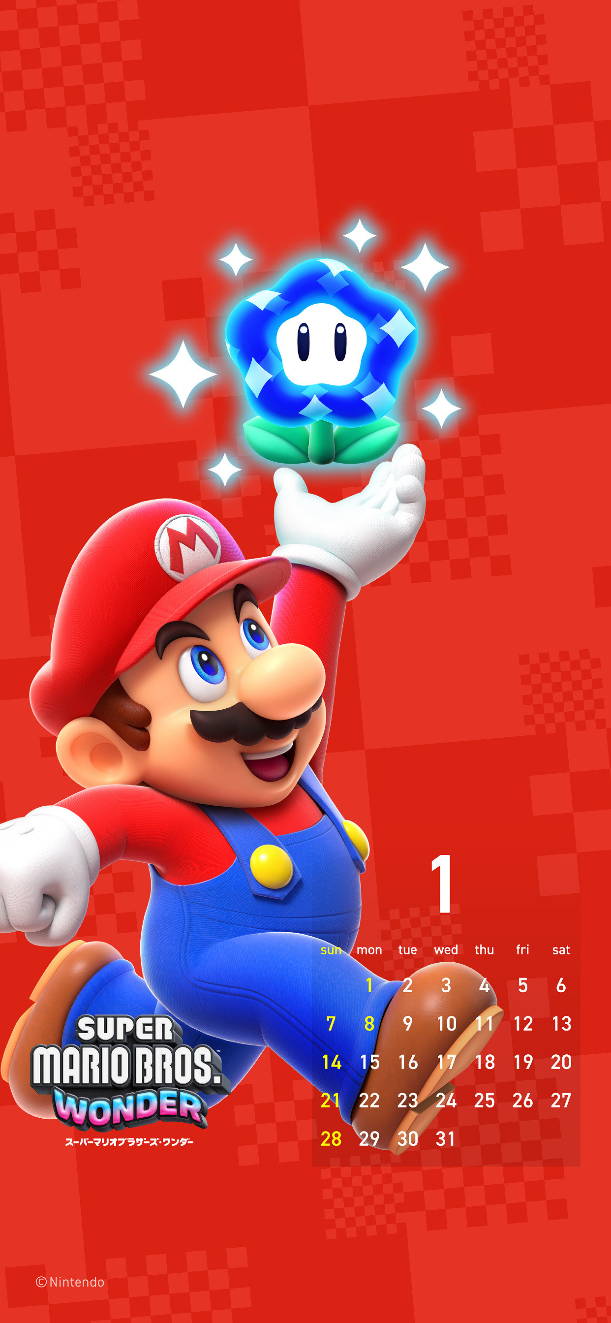 《超級瑪利歐兄弟:驚奇》官網更新2024年日曆壁紙! 《超級瑪利歐兄弟:驚奇》官網更新2024年日曆壁紙!