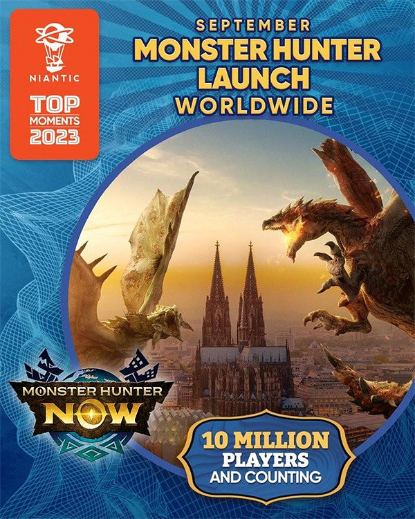 AR手遊《魔物獵人Now》玩家破千萬 官方發布賀圖祝賀