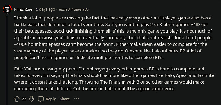 《The Finals》通行證引玩家不滿：完成要花近百小時