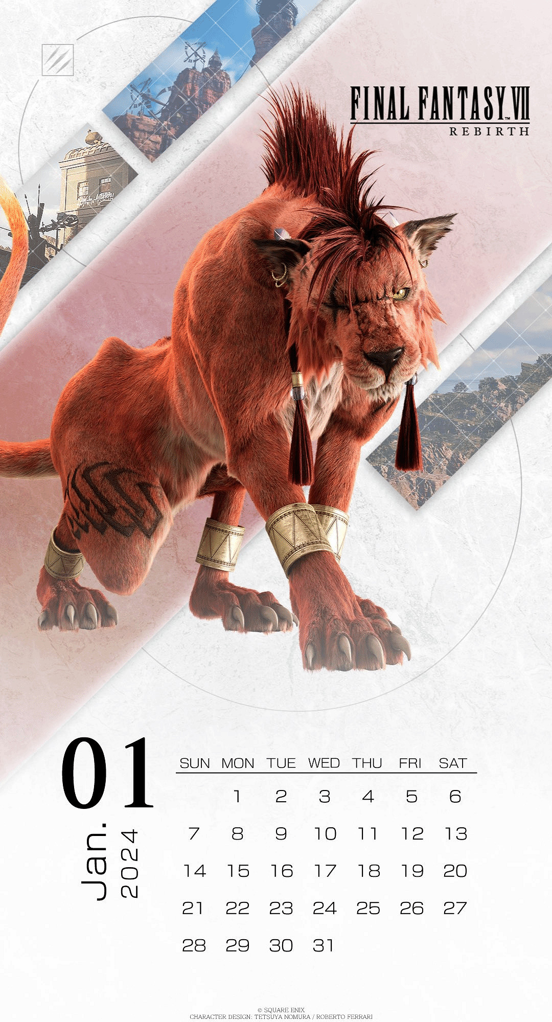 《FF7重生》1月日曆壁紙公布：尤菲顯露完美好身材！