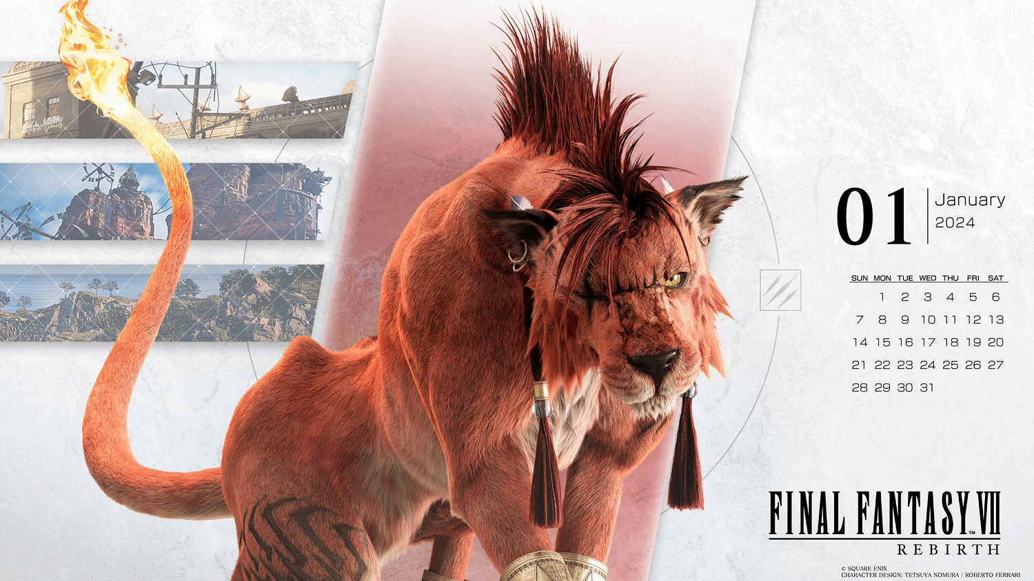 《FF7重生》1月日曆壁紙公布：尤菲顯露完美好身材！