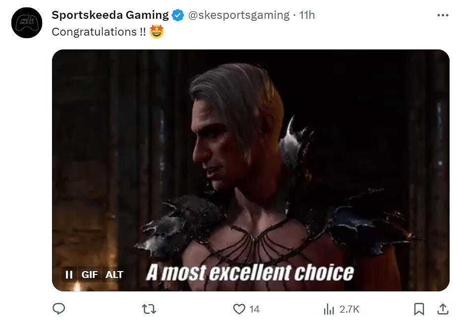 超4000萬投票!拉瑞安慶祝《柏德之門3》Steam獲獎 超4000萬投票!拉瑞安慶祝《柏德之門3》Steam獲獎