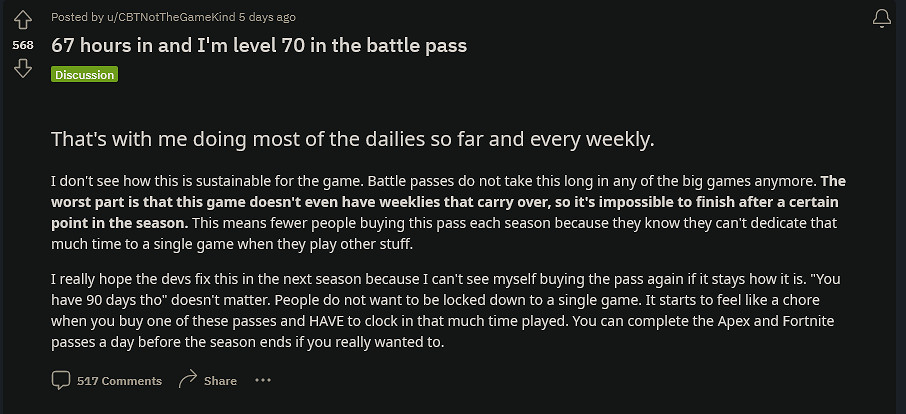 《The Finals》通行證引玩家不滿：完成要花近百小時