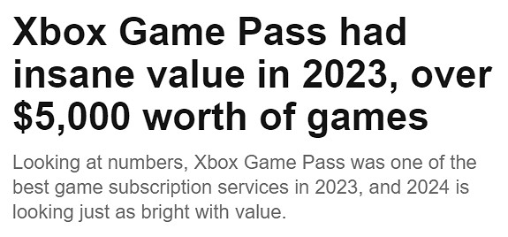 外媒發文表示: Xbox Game Pass (XGP) 是2023年最好的遊戲訂閱服務之一! 外媒發文表示: Xbox Game Pass (XGP) 是2023年最好的遊戲訂閱服務之一!