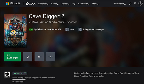 西部刷寶射擊遊戲《洞窟挖礦人2》現已在Xbox平台推出