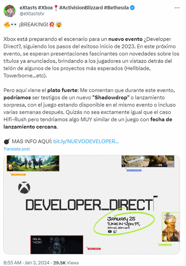 曝Xbox直面會本月舉行 將重點展示《地獄之刃2》等作 曝Xbox直面會本月舉行 將重點展示《地獄之刃2》等作