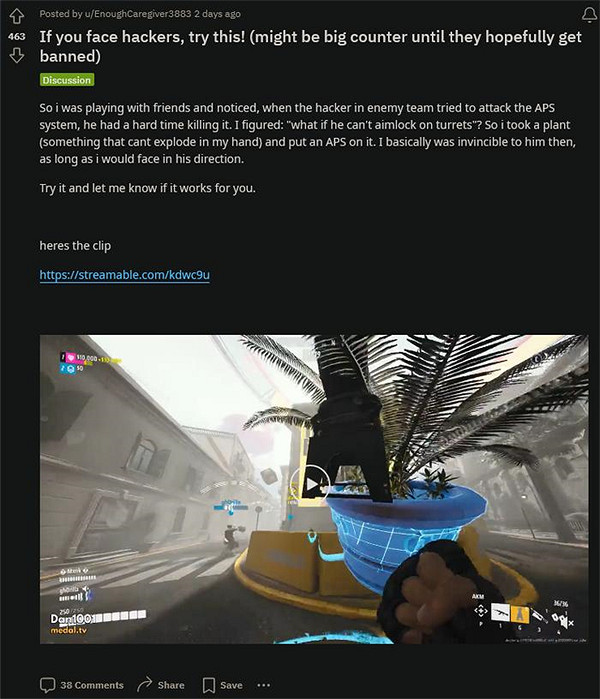 消息稱《The Finals》官方正在研發全新的反作弊系統