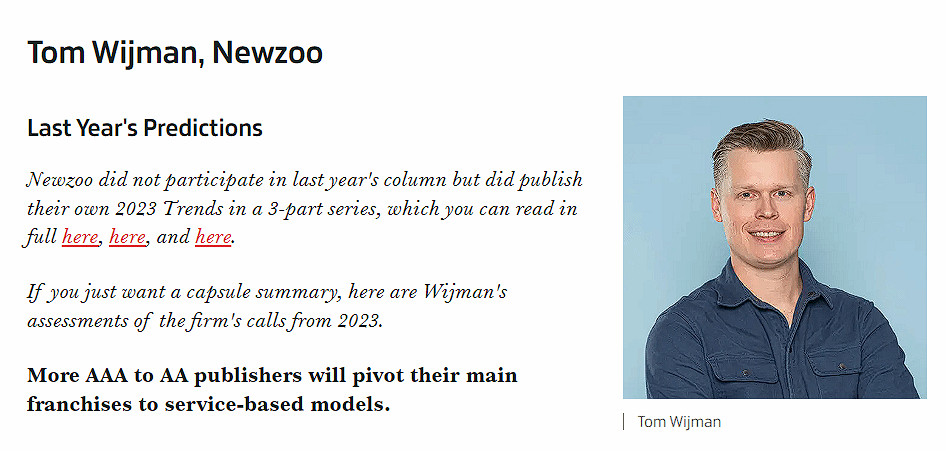 分析師預測:即時服務遊戲的統治地位將會在2024終結 分析師預測:即時服務遊戲的統治地位將會在2024終結