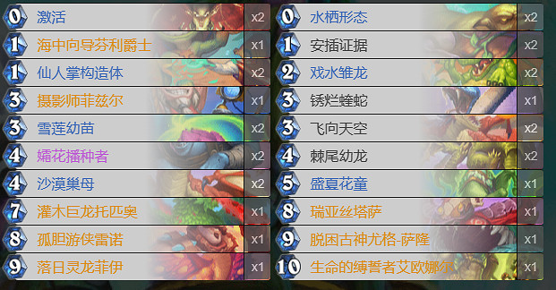 爐石戰記卡組 爐石戰記卡組