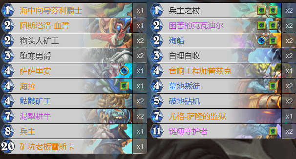 爐石戰記卡組 爐石戰記卡組