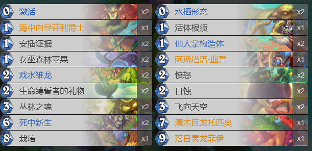 爐石戰記卡組 爐石戰記卡組