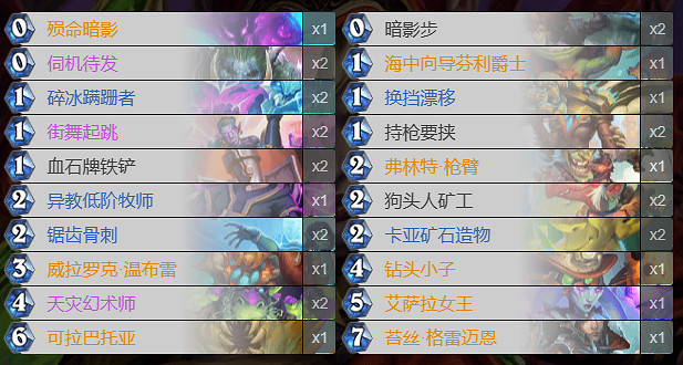 爐石戰記卡組 爐石戰記卡組