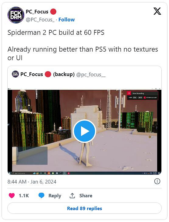 驚呆！飯製PC版《漫威蜘蛛人2》已經可以60幀運行了