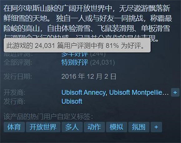 新史低！育碧《極限巔峰》1折14.8元：比冬促還便宜！
