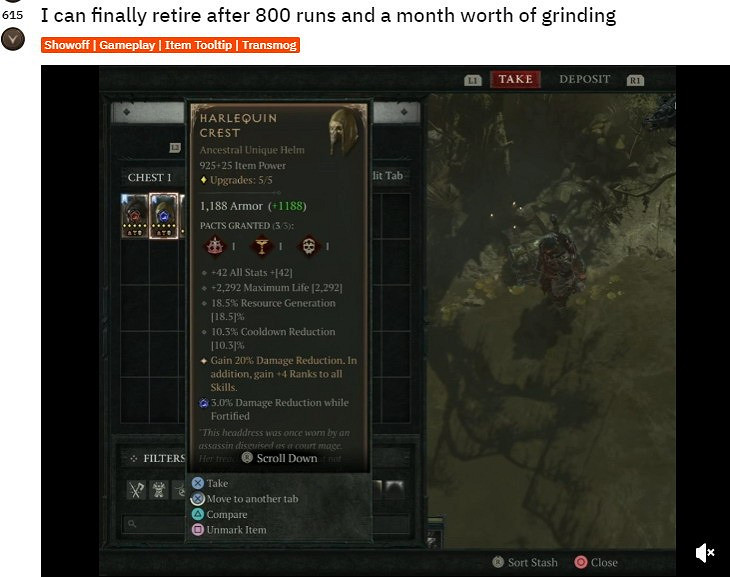 《暗黑4》掉率低 玩家一個月才集齊超強稀有暗金裝備 《暗黑4》掉率低 玩家一個月才集齊超強稀有暗金裝備