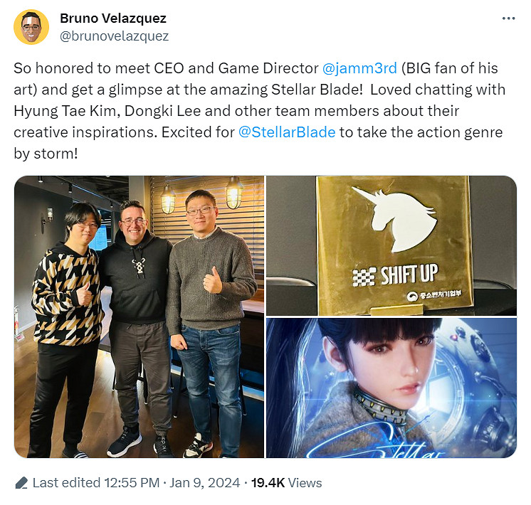 《戰神5》DLC總監稱讚《星刃》！會見金亨泰超開心