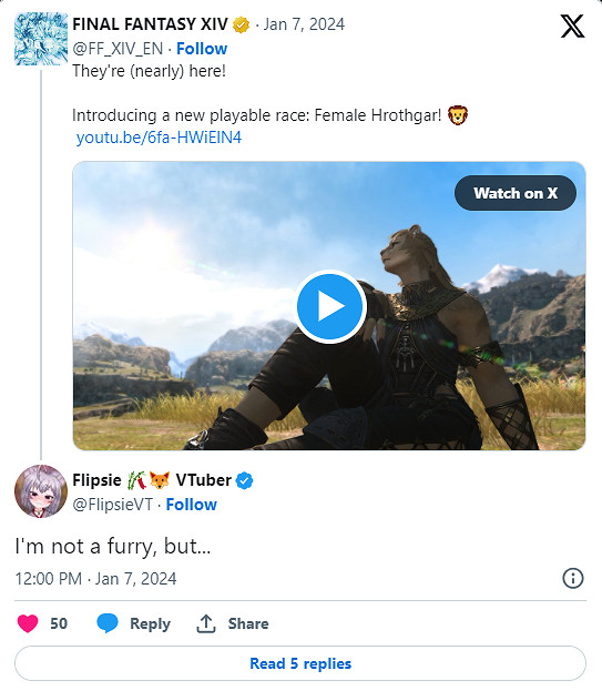 角色未出二創先行!《最終幻想14》新種族引玩家熱議 角色未出二創先行!《最終幻想14》新種族引玩家熱議