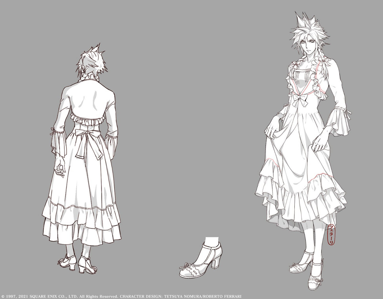 《太空戰士7:重製版》克勞德早期女裝設計圖 款式還挺多 《太空戰士7:重製版》克勞德早期女裝設計圖 款式還挺多