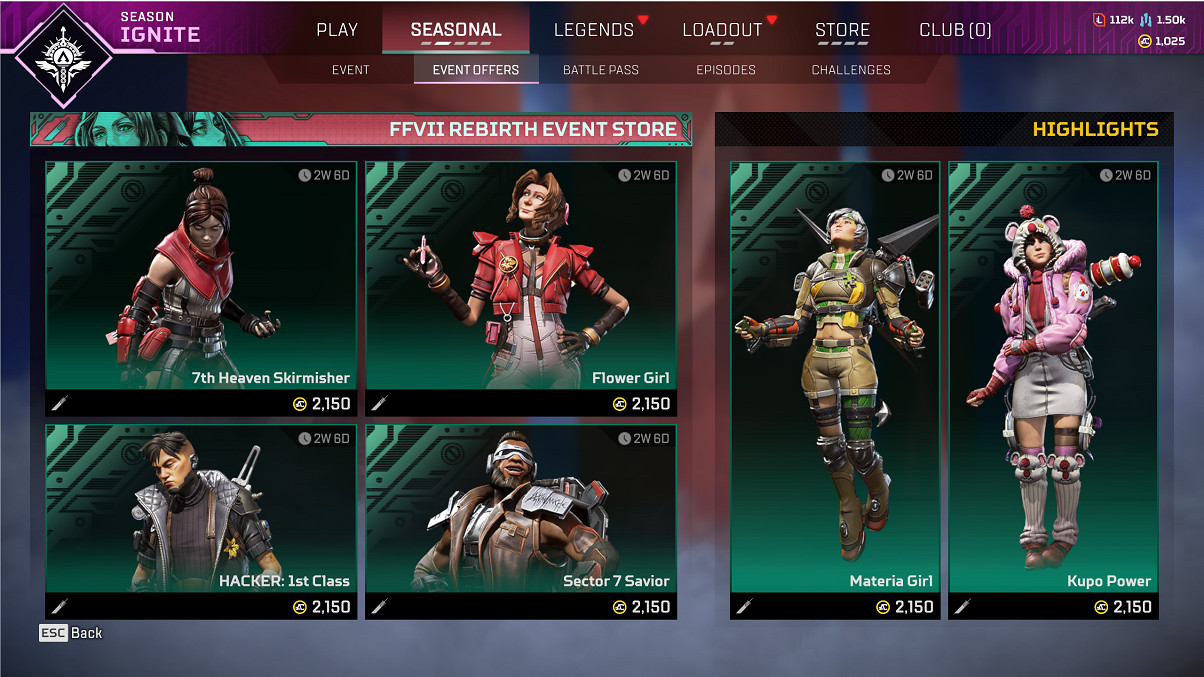 《Apex》和《FF7》連動物品總價超360美元:引玩家不滿