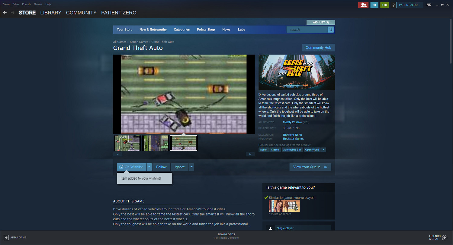 R星徹底移除《GTA》Steam商店頁面 再也看不到了！