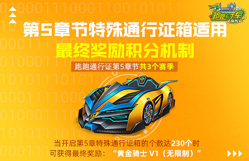 《跑跑卡丁車》跑跑通行證新機制登場 黃金騎士 V1來襲