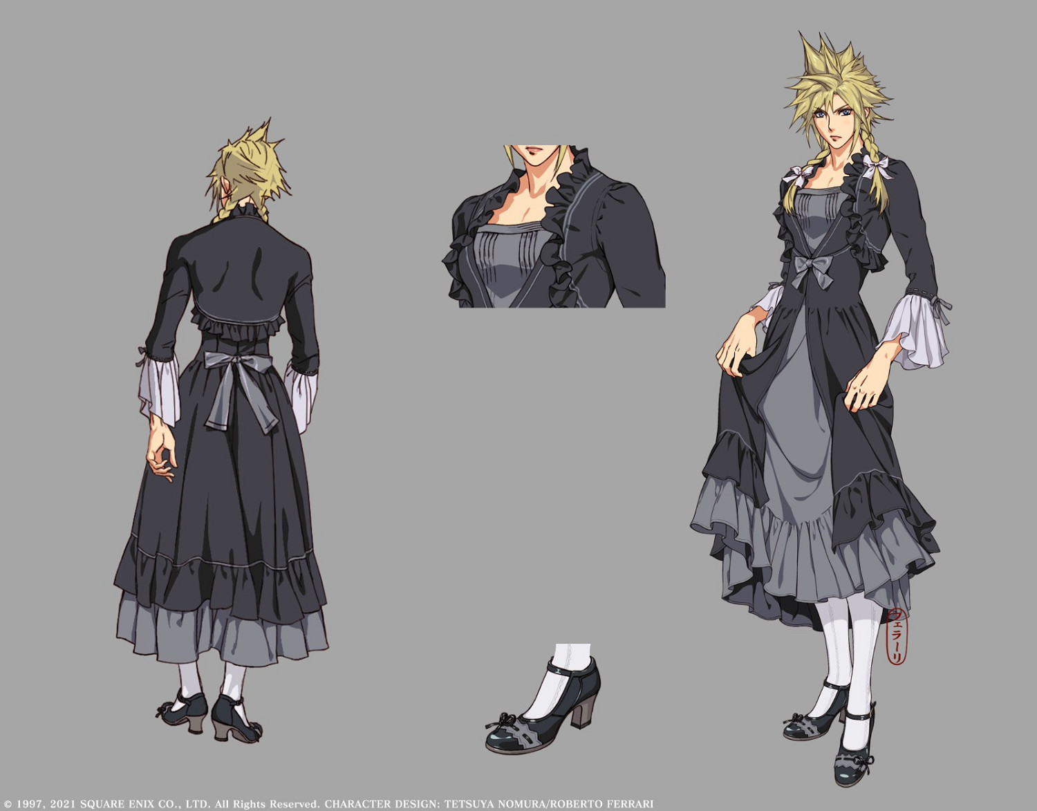 《太空戰士7:重製版》克勞德早期女裝設計圖 款式還挺多 《太空戰士7:重製版》克勞德早期女裝設計圖 款式還挺多