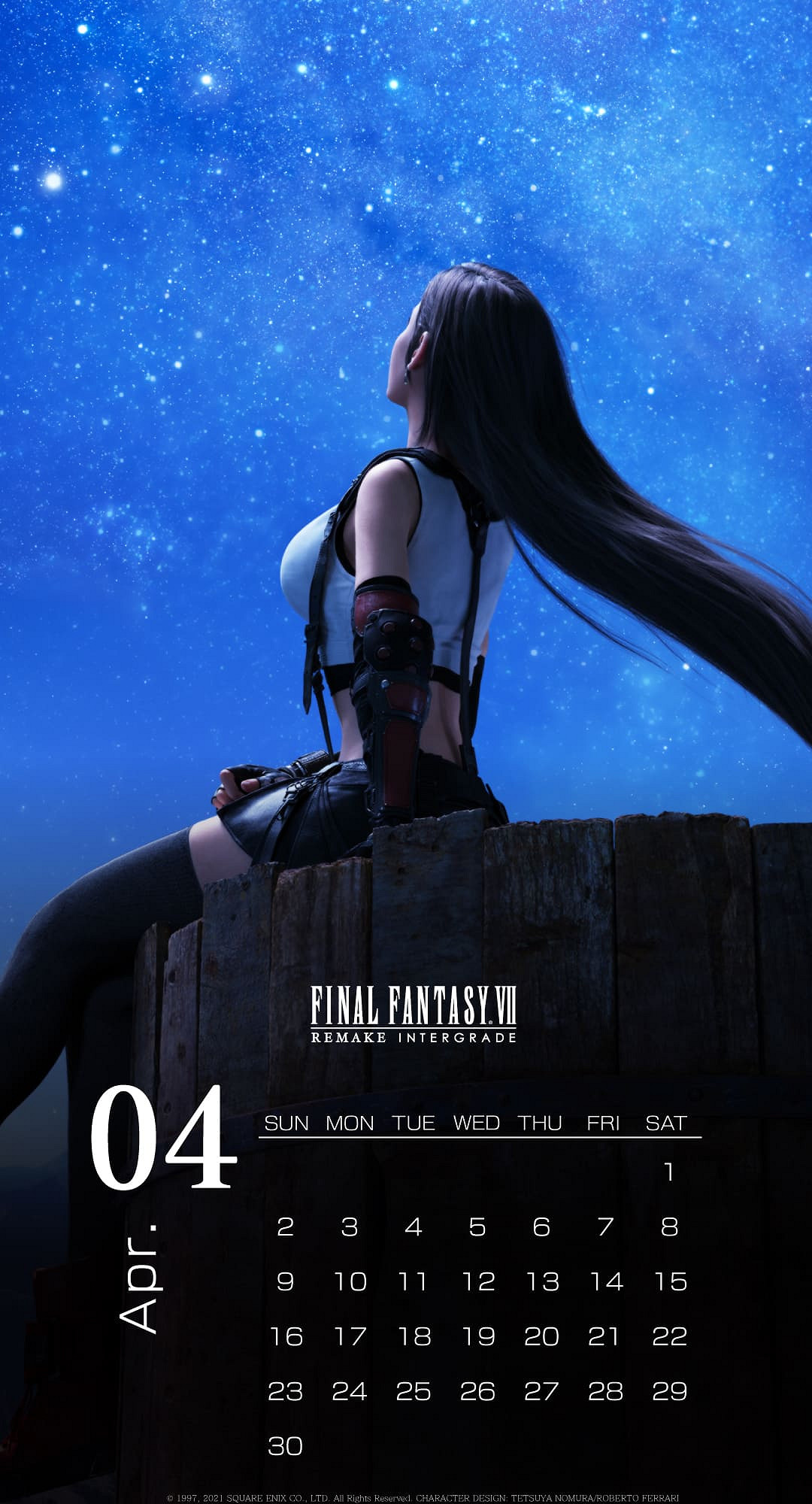 背影動人 《太空戰士7重製版》4月蒂法主題日歷壁紙公開 背影動人 《太空戰士7重製版》4月蒂法主題日歷壁紙公開