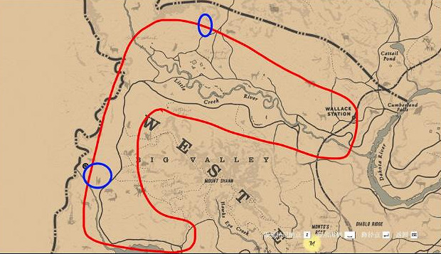 《荒野大鏢客2》傳說動物分布圖一覽