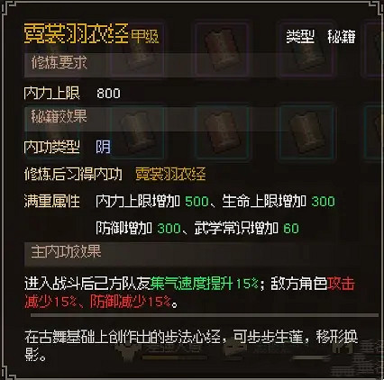 《大俠立誌傳》橙色內功大全 《大俠立誌傳》橙色內功大全