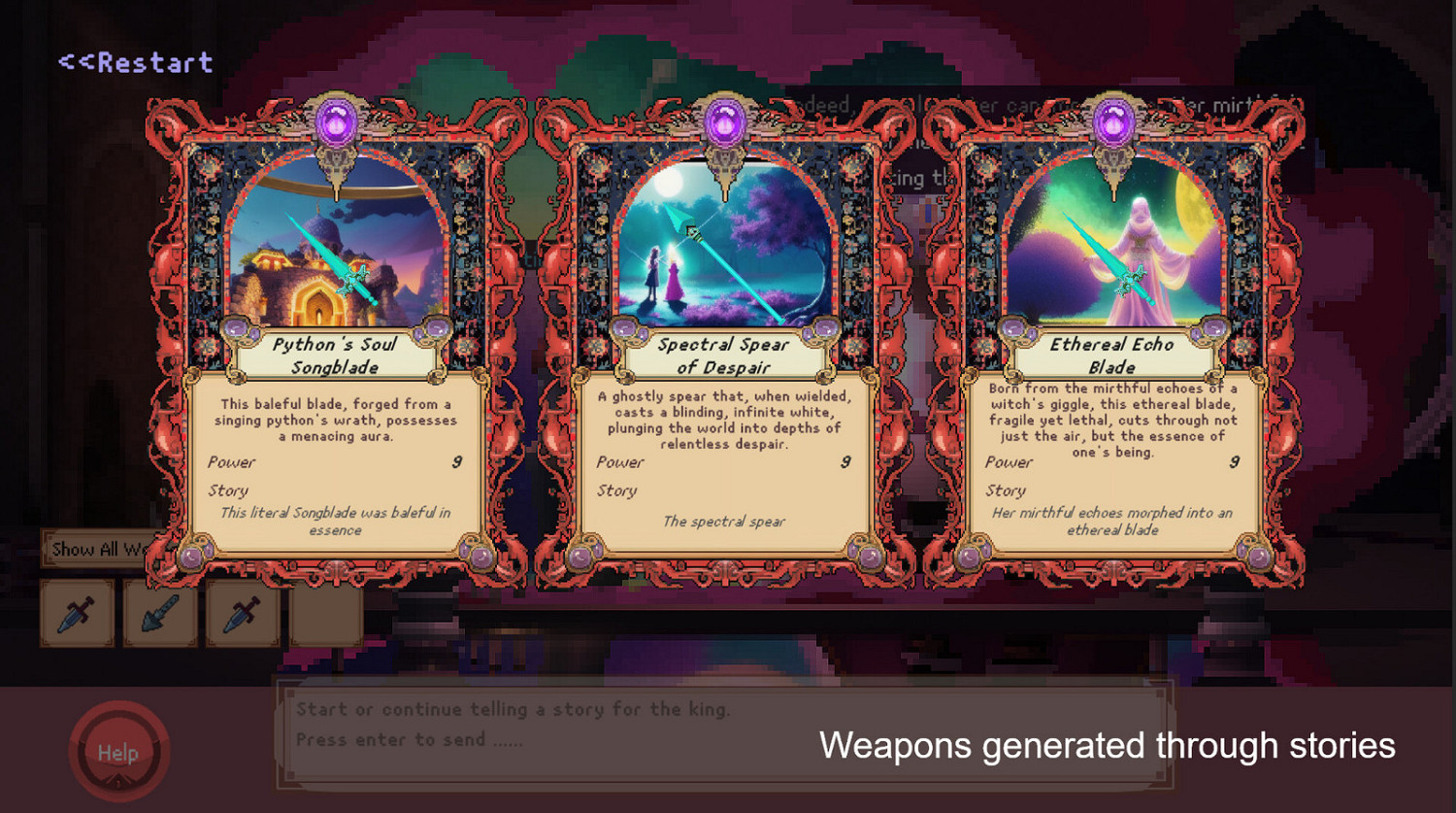 AI遊戲探索 AI原生遊戲《1001夜》Steam頁面