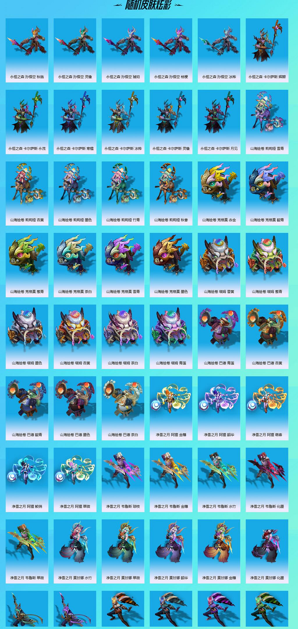 《英雄聯盟》閃耀奪寶皮膚池一覽