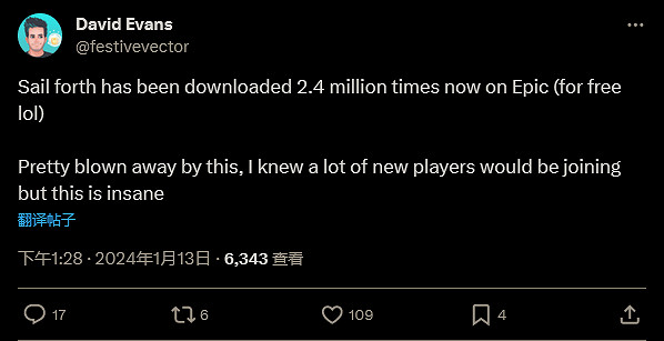 航海遊戲《Sail Forth》Epic免費後玩家暴增2千倍