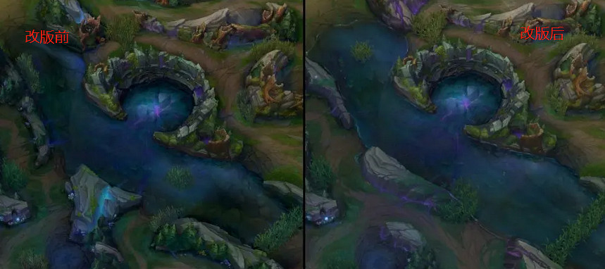 《LOL》14.1地形改動對比 《LOL》14.1地形改動對比