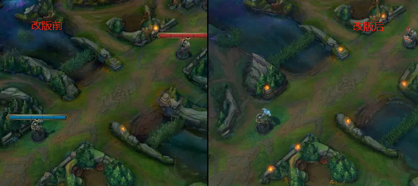 《LOL》14.1地形改動對比 《LOL》14.1地形改動對比