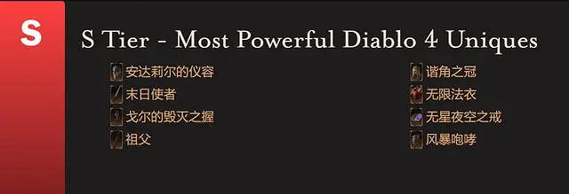 《暗黑破壞神4》各職業暗金掉落出處 《暗黑破壞神4》各職業暗金掉落出處